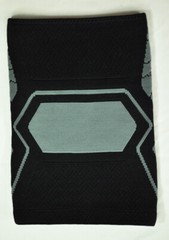 knee brace size large black green stretch non-slip grip