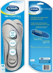 Dr. Scholl’s Comfort Tri-Comfort Insoles for Men, 1 1 Pair (Pack of 2), Black