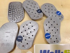 Walk Fit Platinum INSERTS ONLY Massage Med & High Size C Male 6-6.5 Female 7-7.5