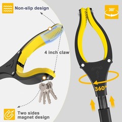 44 Inch Extra Long Grabber Reacher Tool，Foldable Trash Pick Up Stick for Seni…