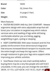 Full Leg Compression，Full leg sleeve long compression Size XL Black/Green
