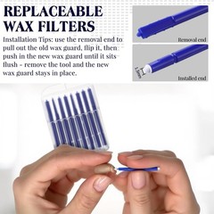 Hearing Amplifier Cleaning Kit – 12 Pcs, Silicone Domes, Brush, Wax Guards & Cas