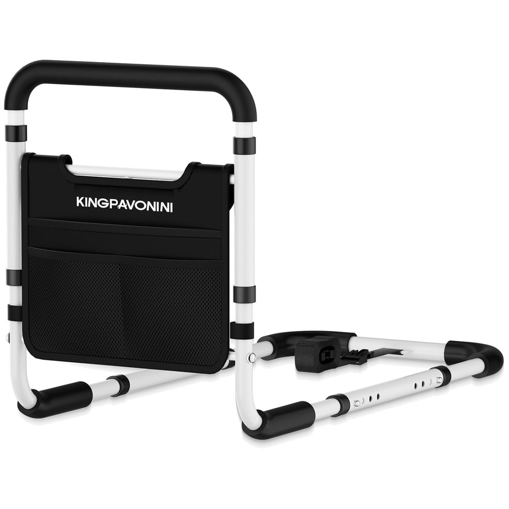 „Portable Bed Rail with Storage Pocket – Load 380 LBS“