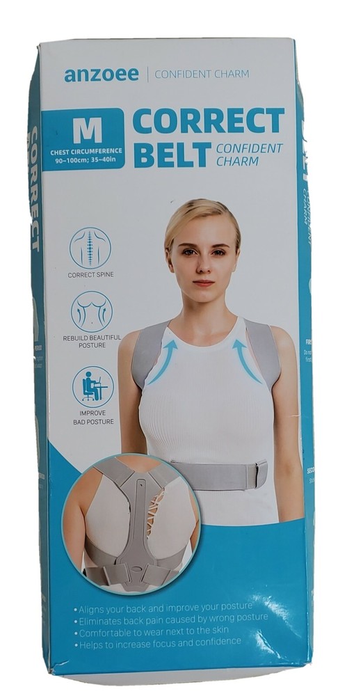 Posture Back Corrector Belt Brace For Help Correct Spine M 35-40 Inch Chest