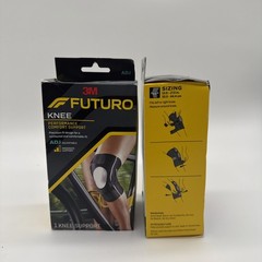 (2)FUTURO Performance Comfort Knee Support Adjustable size Gel Pad3M 13-17.5”Adj