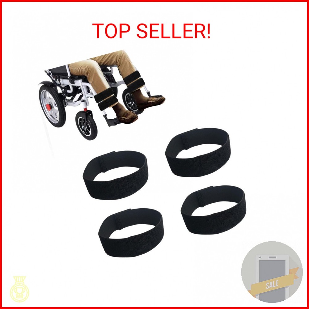 4PCS Wheelchair Leg Strap，Medical Restraints for Elderly Patient, Wheelchair Leg