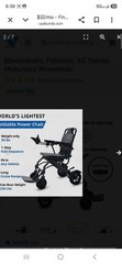 30 lb Lightweight Electric Foldable Wheelchairs Airline Approved EOZBRR A03D NEW