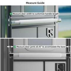 WanDwel Universal RV Screen Door Cross Bar 21.5-32 inch adjustable, White