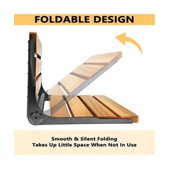 Folding Shower Seat Teak, Bath Safety Furniture Stainless Steel, Shower Seats…