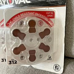 Rayovac Unisex Size 312 Hearing Aid Batteries Brown 24 Pack Zinc Air 1.45V 312CR