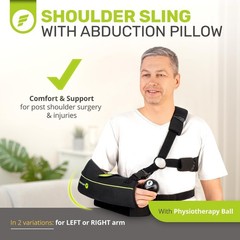 Premium Shoulder Sling with Abduction Pillow – Arm Immobilizer for Athletes (Rig
