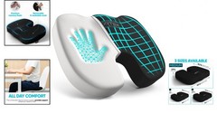 Washable Memory Foam Cushion with U-Shaped Cutout for Ultimate Sitting Comfort