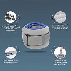 Weight Cuff, Grey, 1KG, Universal Size, 1 Unit