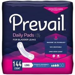 Prevail Bladder Control Pads for Women, Moderate Absorbency