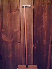 walking stick DEER ANTLER „T“ handle TAPERED HICKORY wood shaft HANDCRAFTED USA