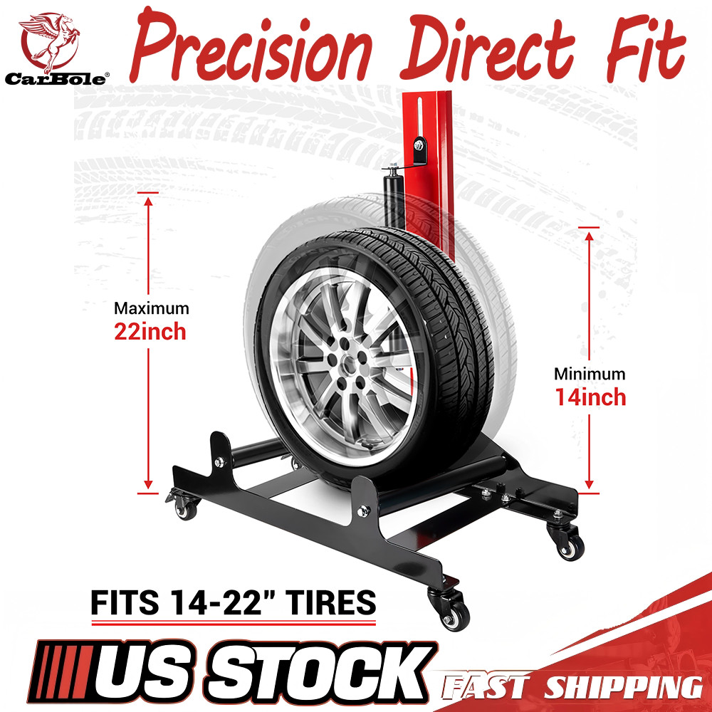 Wheel Cleaning Kit Adjustable Rim Stand&Tire Scrubber Roller Fits 14-22″ Tires