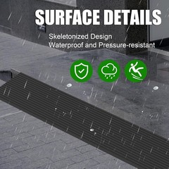 1″ Rise Threshold Ramps for Doorways, 2000 Lbs Load Capacity, 35.5″ Wide Natu…