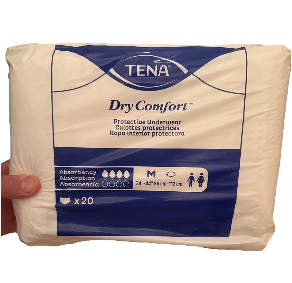 Tena 1 Pack of 20 Dry Comfort Protective Underwear Size M 34″- 44″