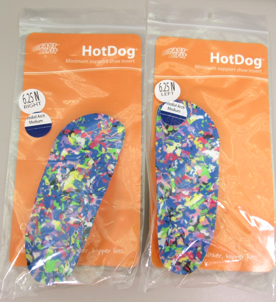 Cascade Dafo HOT DOG Fast Fit KIDS Children Shoe Inserts 6.25 NARROW Medial Arch