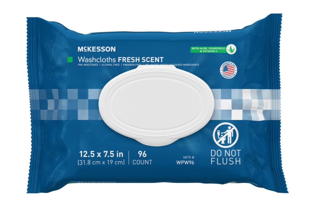 McKesson Scented Personal Cleansing Wipes 96 Ct x 24 Packs Soft Pack MPN: WPW96