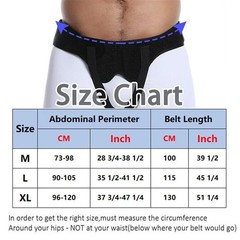Hernia Support Belt Men Truss For Inguinal With 2 Removable Compression Pads US