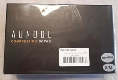 Aunool Compression Socks 20-30mmHg Knee High Navy Blue s/m 2 pack