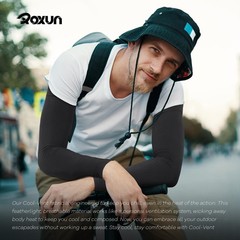 Roxun 4 Pairs Arm Sleeves Cooling Uv Sun Protection Sports Compression For