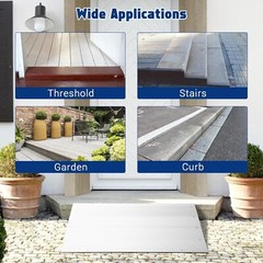 GRAVEE Adjustable Aluminum Threshold Ramp 1/2/3/4/5″ Rise Door Ramp