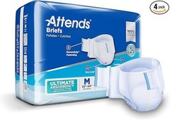 Case Pack Attends Adult Unisex Disposable Briefs (Please Read Description)