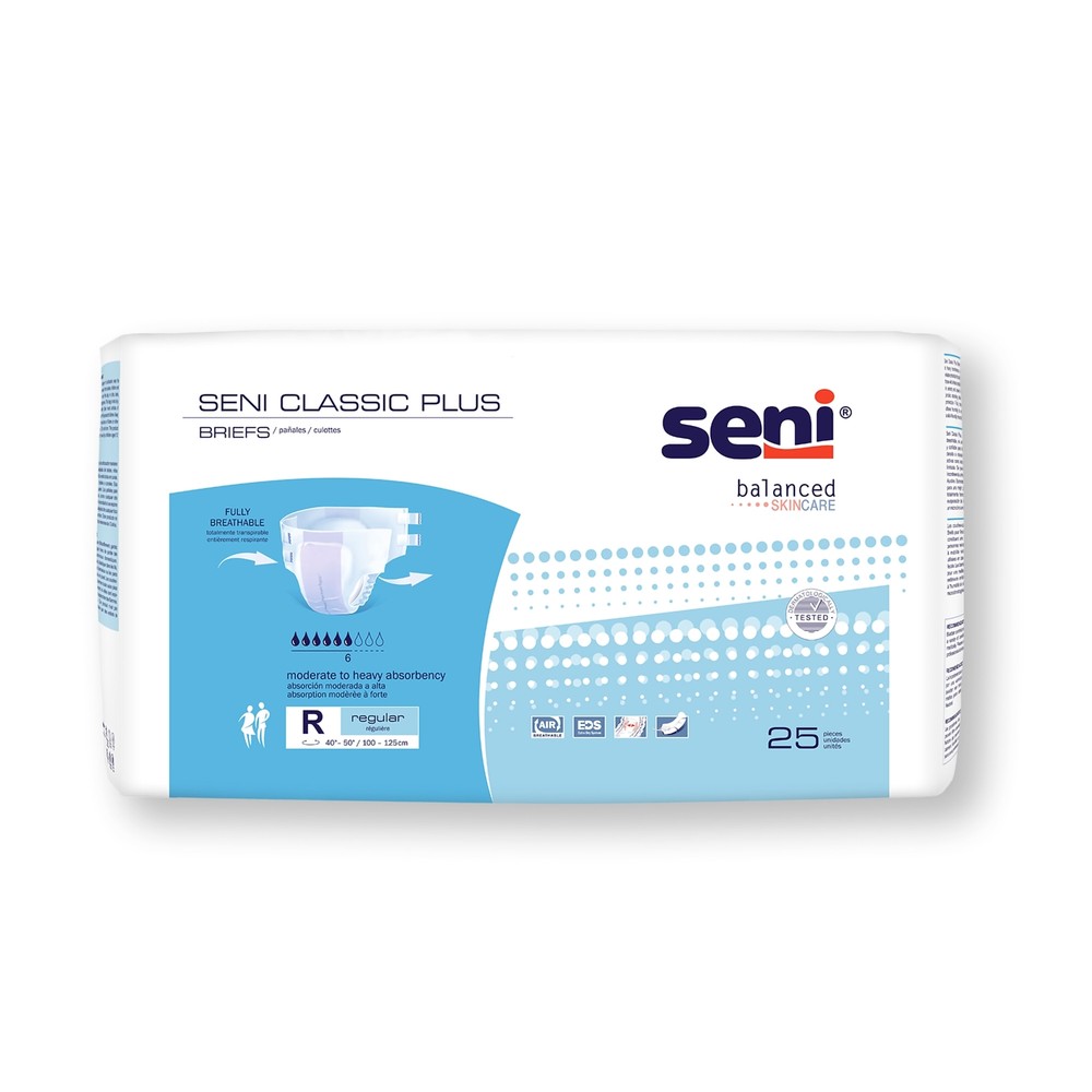 Seni Incontinence Brief Breathable S-RE25-BC2 Moderate to Heavy 25 Ct