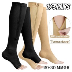 Medias Calcetines De Compresion Con Cremallera Para Hombres Y Mujeres Varices