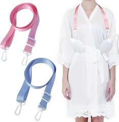 Post-Mastectomy Shower Lanyards – 2 Pack Adjustable Drain Holders in Pink & Blue
