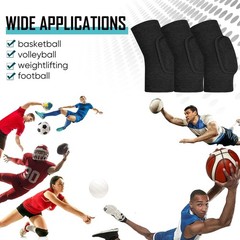 3 Pairs Elbow Pads Compression Support Brace for Volleyball, Basketball, Tennis,