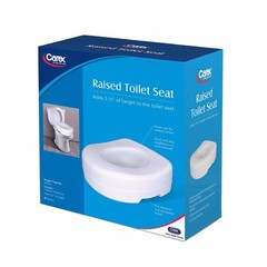 Carex Raised Toilet Seat with Blow Molded Raised Seat Height of 5 Inches 300 lbs