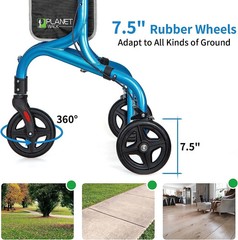 Premium 3 Wheel Rollator Walker for Seniors – Ultra Lightweight Foldable Walker
