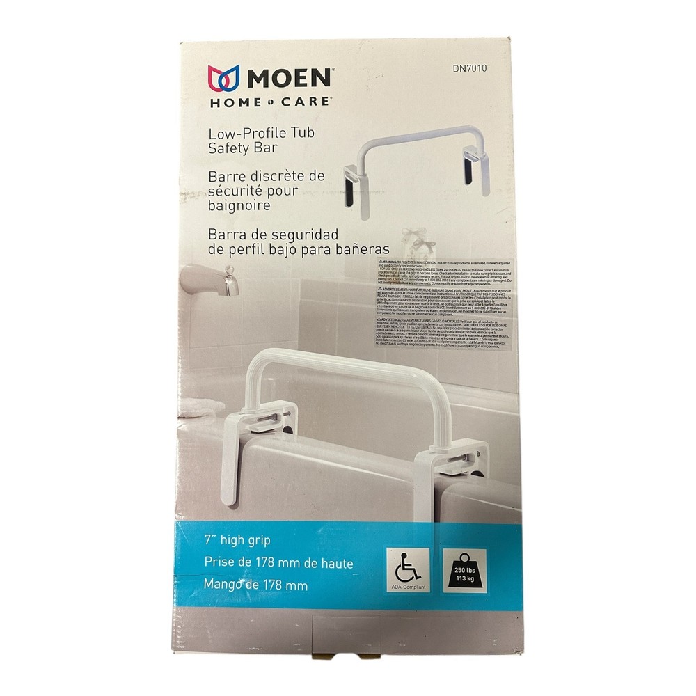 MOEN DN7010 Low Profile Tub Safety Bar in Glacier