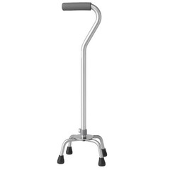 Quad Walking Cane Offset Handle Adjustable 28 to 37 Inch 250lb Capacity