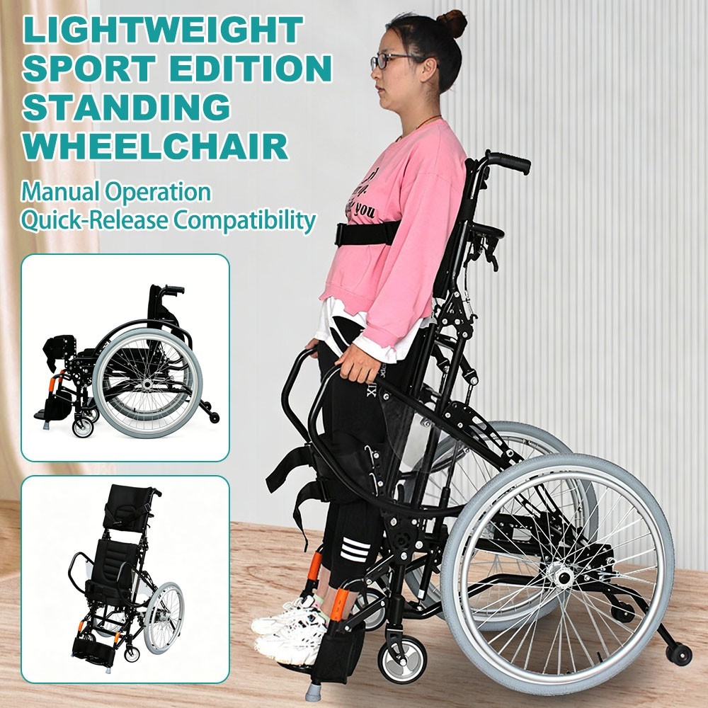 Custom Manual Wheelchair with Vertical Standing Function – Sit-to-Stand Mobility