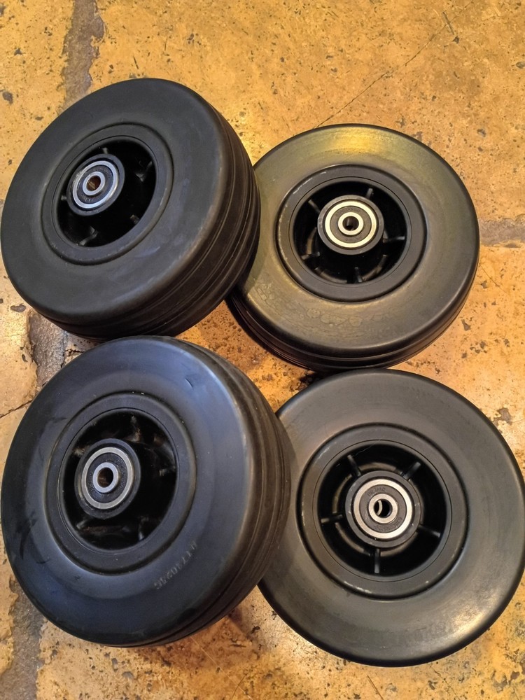 6×2 Set Of 2 Caster Wheels Tires for Quantum Q6 Edge Black