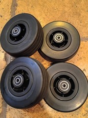 6×2 Set Of 2 Caster Wheels Tires for Quantum Q6 Edge Black