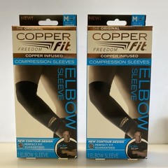 2 pack – Copper Fit Freedom Compression Elbow Sleeve – Medium – THE ORIGINAL