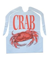 100 Pack Disposable Adult Crab Bibs, Lightweight Soft Comfortable Bibs 16″ x 20″