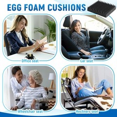 Geiserailie Pcs Egg Foam Pad Eggs 18 x 16 x 4 Inches Egg-shaped 1 Black Gray