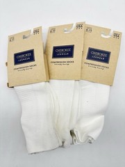 3 PAIRS Cherokee Medical Womens Compression socks 8-12 MmHg Knee Length Size6-11