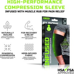 Green Drop Compression Pull-On Sleeve Elbow Support L/XL