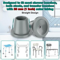 4 PCS Feet Caps Shower Chair 1 Inch I.D Heavy Duty Rubber Tub Transfer