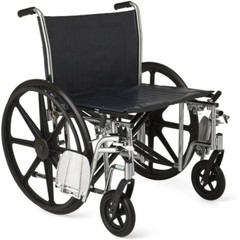 Medline MDS806900 Excel Extra-Wide 24″ Bariatric Wheelchair