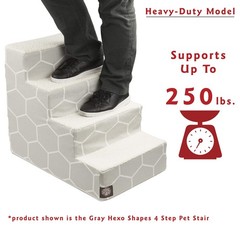 Majestic Pet Portable Pet Stairs | Soft Sherpa Steps Foam Feeling | Steps for Do