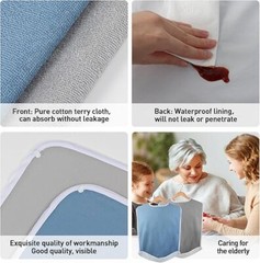 2× Washable Adult Bibs Eating Clothing Protectors Easy to Clean & Crumb Catcher