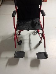 Medline MDS808200F3R 19in. Ultralight Transport Wheelchair – Red